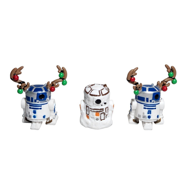 Funko Other - Funko Pocket Pops Star Wars R2-D2 With Antlers And R2-D2 Snowman Loose 2022